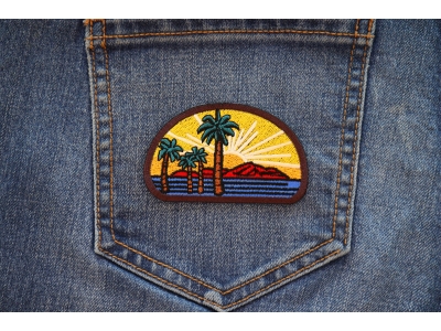 Palms and Sunset Iron on Patch