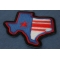Texas Pride Iron on Patch diagonal view
