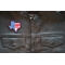 Texas Pride Iron on Patch shown on leather vest