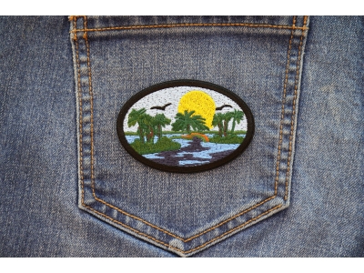 Sunset Paradise Iron on Patch