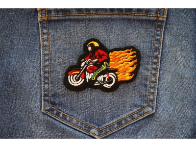 Firefighter Biker Patch Embroidered