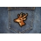 Buck Deer Patch shown on jeans