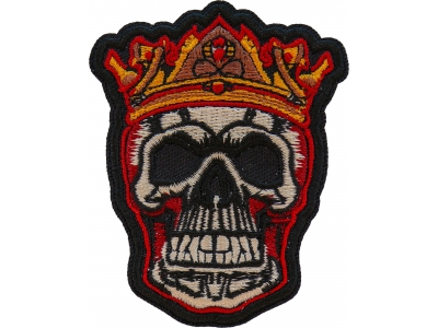 King Skull Patch Embroidered