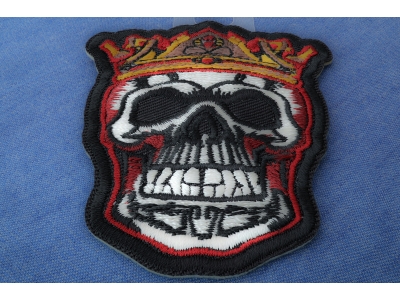 King Skull Patch Embroidered