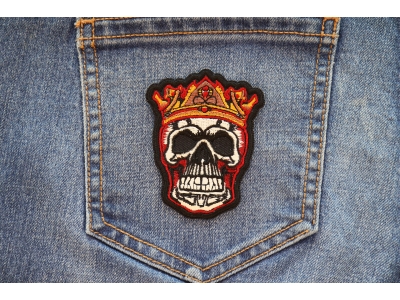 King Skull Patch Embroidered