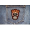 King Skull Patch shown on jeans
