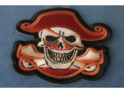 Pirate Skull Patch Embroidered