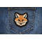 Cute Fox Patch shown on jeans