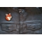 Smiling Fox Patch, Cute Animal Patches shown on leather vest
