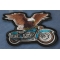 Eagle Riding Motorcycle Patch diagonal view