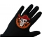 Skull Pirate Mate Patch, Skull Patches shown on hand for size comparison