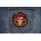Skull Pirate Mate Patch shown on jeans