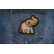 Elephant Patch shown on jeans