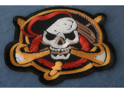Skull Pirate Patch Embroidered