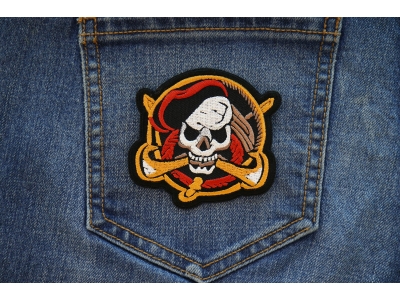 Skull Pirate Patch Embroidered