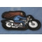 Hair in the Wind Biker on Motorcycle Patch diagonal view