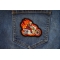 Flaming Firefighter on Motorcycle Patch shown on jeans