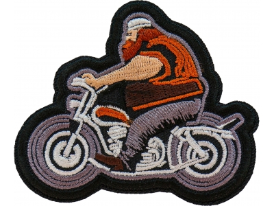 Fat Biker Motorcycle Patch Embroidered