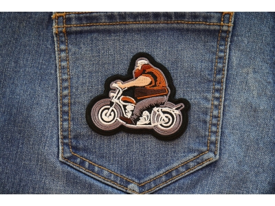 Fat Biker Motorcycle Patch Embroidered