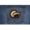 Skunk Patch shown on jeans