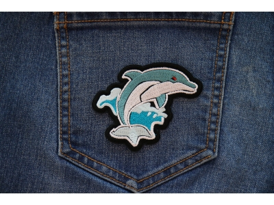 Ocean Dolphin Patch Embroidered
