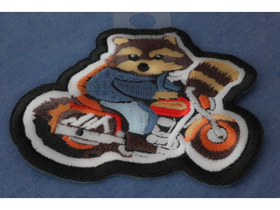Cute Raccoon Biker Motorcycle Patch Embroidered