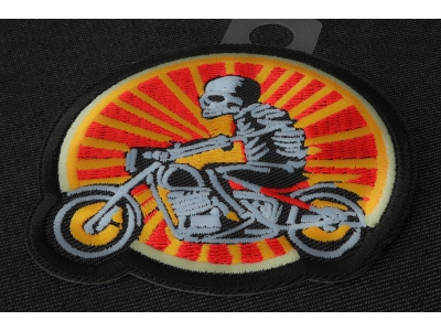 Sunset Skeleton Biker Motorcycle Patch Embroidered