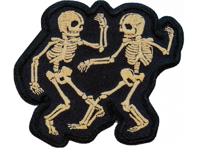 Rave Skeletons Dancing Patch Embroidered