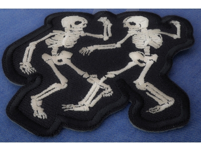 Rave Skeletons Dancing Patch Embroidered
