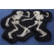 Rave Skeletons Dancing Patch diagonal view
