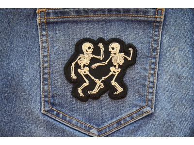 Rave Skeletons Dancing Patch Embroidered