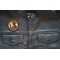 Gun Slinger Patch, Iron on Patches shown on leather vest