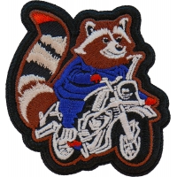 Raccoon to the Rescue Biker Patch Embroidered