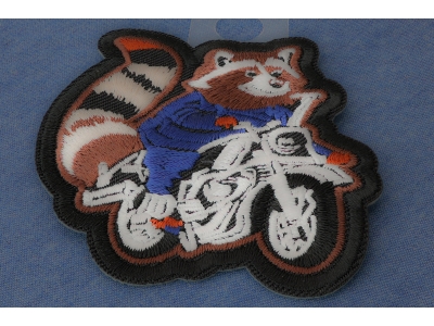 Raccoon to the Rescue Biker Patch Embroidered