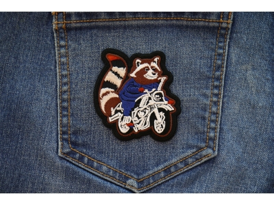 Raccoon to the Rescue Biker Patch Embroidered