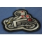 EMT Biker on Motorcycle Patch diagonal view