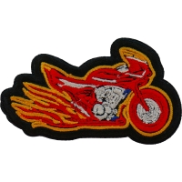 Flaming Crotch Rocket Motorcycle Patch