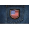 USA Shield Patch shown on jeans