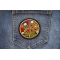 Hippie Flower Peace Patch shown on jeans