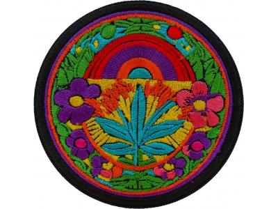 Hippie Pot LeafPatch Embroidered