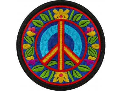 Peace and Hippie Patch Embroidered