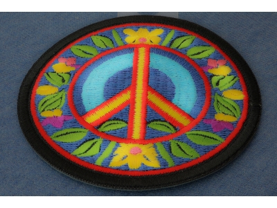 Peace and Hippie Patch Embroidered