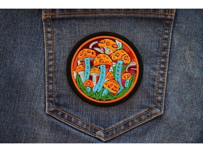 Psychedelic Mushrooms Patch Embroidered
