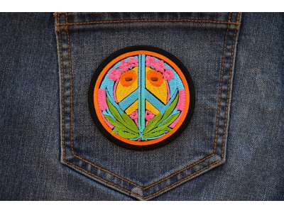 Colorful Peace Patch Embroidered