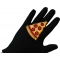 Pizza Slice Iron on Patch shown on hand for size comparison