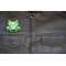 Cute Frog Patch shown on leather vest