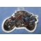Wolf on Motorcycle Patch diagonal view