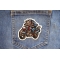 Wolf on Motorcycle Patch shown on jeans