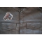 Motorcycle Jacket/Vest Embroidered Biker Patch - Wolf on Motorcycle Patch shown on leather vest