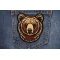 Bear Head Patch shown on jeans
